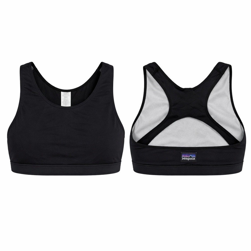 Vintage Patagonia Shaka Sports Bra Size XL Black Stretchy Activewear